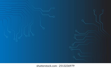 Abstract computer electronic chip shape board Blue gradient futuristic technology background