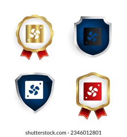 Abstract Computer Fan Badge and Label Collection, can be used for business designs, presentation designs or any suitable designs.