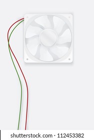 Abstract computer fan on paper vector