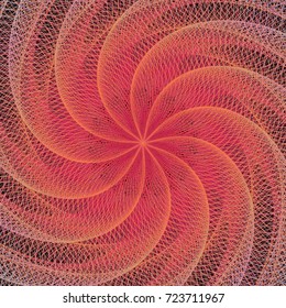 Abstract computer generated spiral fractal design background