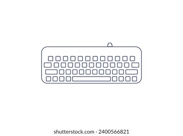 Abstract Computer keyboard logo design, vector silhouette keyboard icon, Vector illustration
