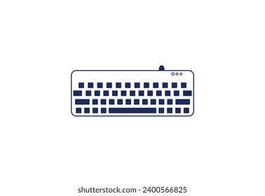Abstract Computer keyboard logo design, vector silhouette keyboard icon, Vector illustration