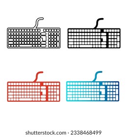 Abstract Computer Keyboard Silhouette Illustration, can be used for business designs, presentation designs or any suitable designs.