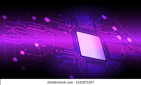 Abstract computer microprocessor circuit board vector background. EPS 10.