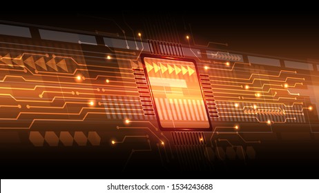 Abstract computer microprocessor circuit board vector background. EPS 10.