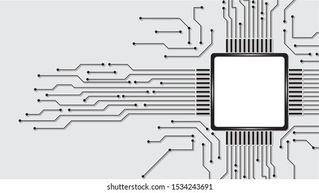 Abstract computer microprocessor circuit board vector background. EPS 10.