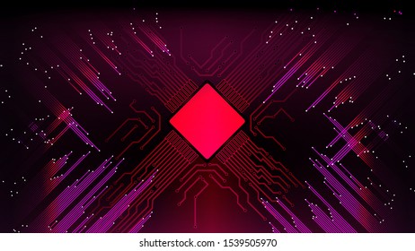 Abstract computer microprocessor circuit board vector background. EPS 10.