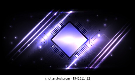 Abstract computer microprocessor circuit board vector background. EPS 10.