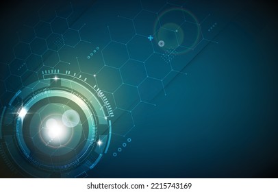 Abstract computer system vector background.futuristic hexagon technology