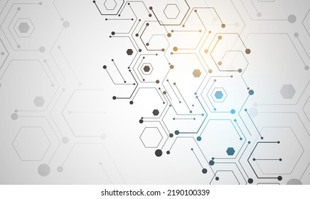 Abstract computer technology background with circuit board and  circle tech.Vector illustration