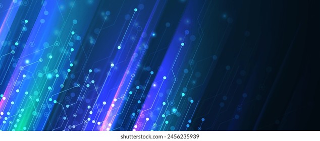 Abstract Computer technology background. network visual connection