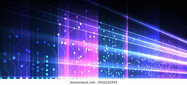 Abstract Computer technology background. network visual connection