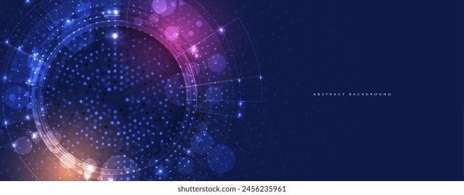 Abstract Computer technology background. network visual connection