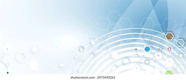 Abstract Computer technology background. network visual connection