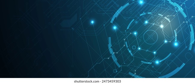 Abstract Computer technology background. network visual connection