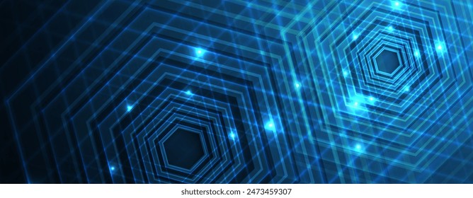 Abstract Computer technology background. network visual connection
