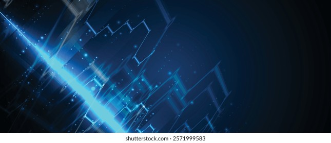 Abstract Computer technology background. network visual connection
