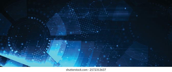 Abstract Computer technology background. network visual connection