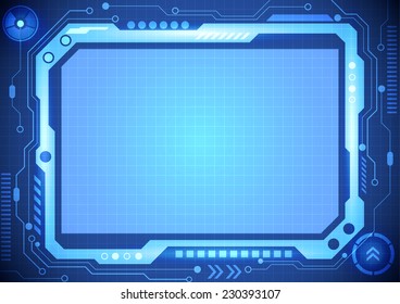 abstract computer technology concept business background, vector illustration
