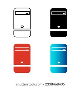 Abstract Computer Unit Silhouette Illustration, can be used for business designs, presentation designs or any suitable designs.