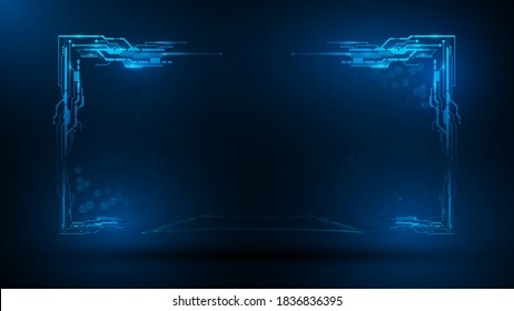 abstract computing technology computer gaming frame template design background eps 10 vector
