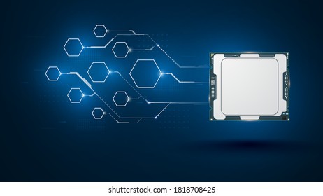 abstract computing working system sci fi technology concept design background eps 10 vector