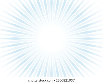 Abstract concentration line background of a thin and fleeting sunbeam image _ light blue