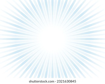 Abstract concentration line background of a thin and fleeting sunbeam image _ light blue