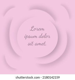 Abstract concentric background made in one color