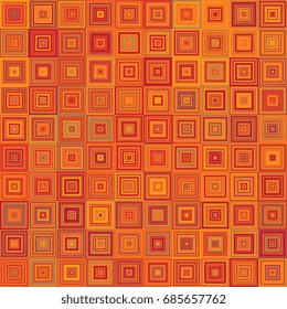 Abstract concentric background of squares. Geometric mosaic of squares