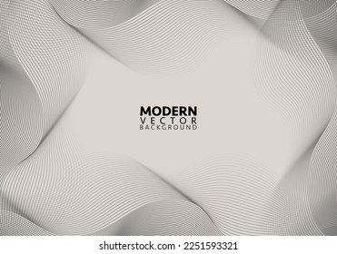 Abstract concentric circle pattern, black and white color rings. Abstract sound wave vector illustration, Monochrome graphic.