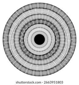 Abstrakte konzentrische Kreisform Illusion