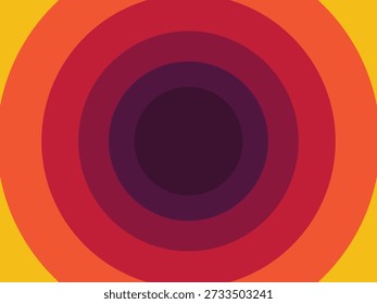Fondo de círculos concéntricos Abstractas - tonos cálidos retro