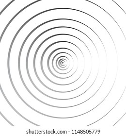 Abstract concentric circles geometric line background - Vector illustration