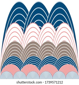 Abstract concentric circles geometric pattern.
