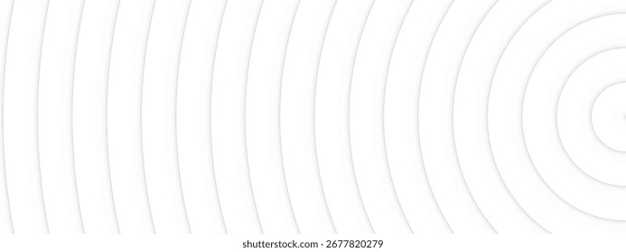 Abstrai círculos concêntricos e linhas em um fundo branco para fins de design.