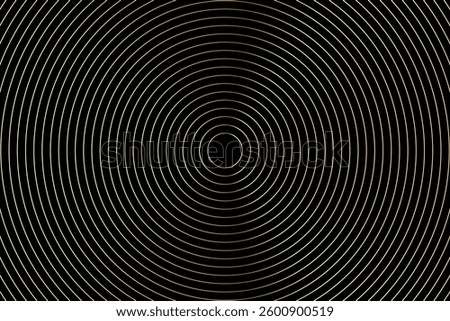 Abstract Concentric Circles Optical Illusion Background in gold color