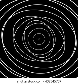 Abstract concentric circles pattern - Irregular, random circles.