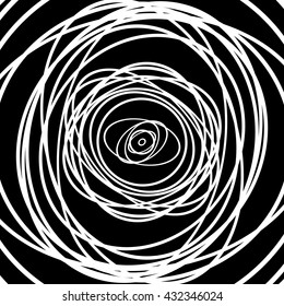 Abstract concentric circles pattern - Irregular, random circles.