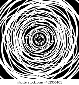 Abstract concentric circles pattern - Irregular, random circles.