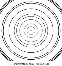 Abstract concentric circles pattern - Irregular, random circles.