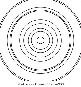 Abstract concentric circles pattern - Irregular, random circles.