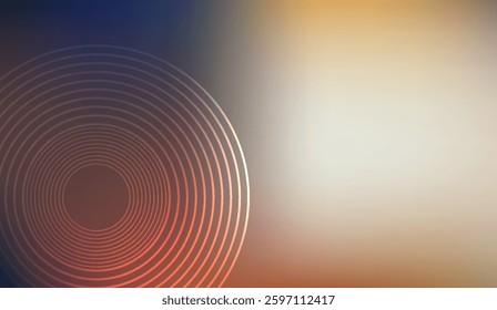 Abstract concentric circles radiating against a soft gradient background creating a sense of depth and subtle visual intrigue evoking a modern aesthetic