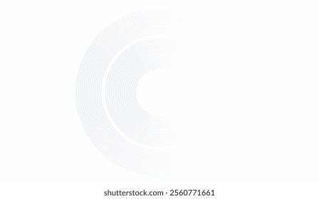 Abstract concentric circles radiating from a central point, creating a visually appealing and minimalist design. Ideal for backgrounds, technology, and modern art themes