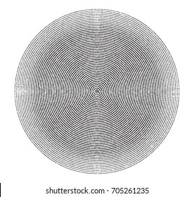 Abstract concentric circles texture in black and white colors, background pattern in modern style. Vector illustrarion