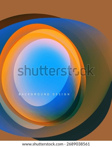 Abstract concentric circles, vibrant colors blend. Modern design element, suitable for backgrounds, presentations. Smooth gradients create depth.