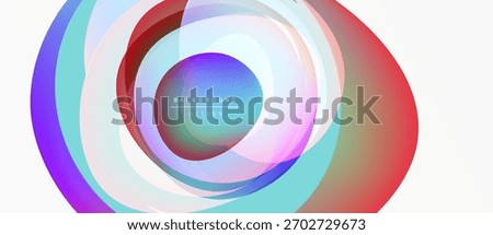 Abstract concentric circles, vibrant colors blend. Modern design, smooth gradients create dynamic visual effect. Minimalist style.