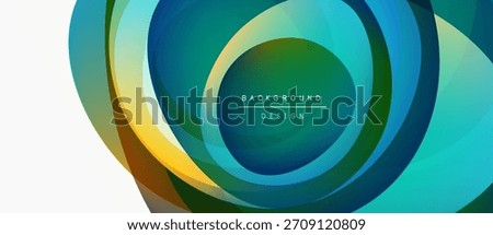 Abstract concentric circles, vibrant colors blend. Design features text background, design. Modern aesthetic, dynamic composition.