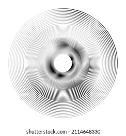Resumen de círculos concéntricos. Vortex, espiral, giratorio, elemento de diseño giratorio