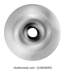 Abstract concentric circles. Vortex, spiral, swirl, twirl design element